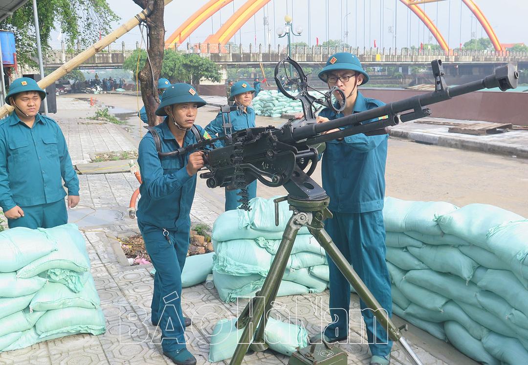 Phối hợp diễn tập thực binh trên địa bàn thành phố Phủ Lý