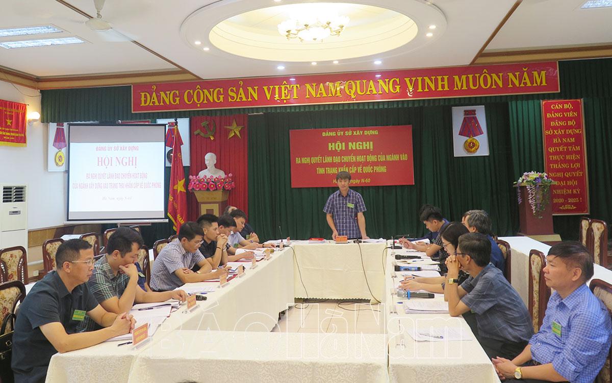 Sở Xây dựng hoàn thành diễn tập theo phương án tác chiến phòng thủ năm 2022