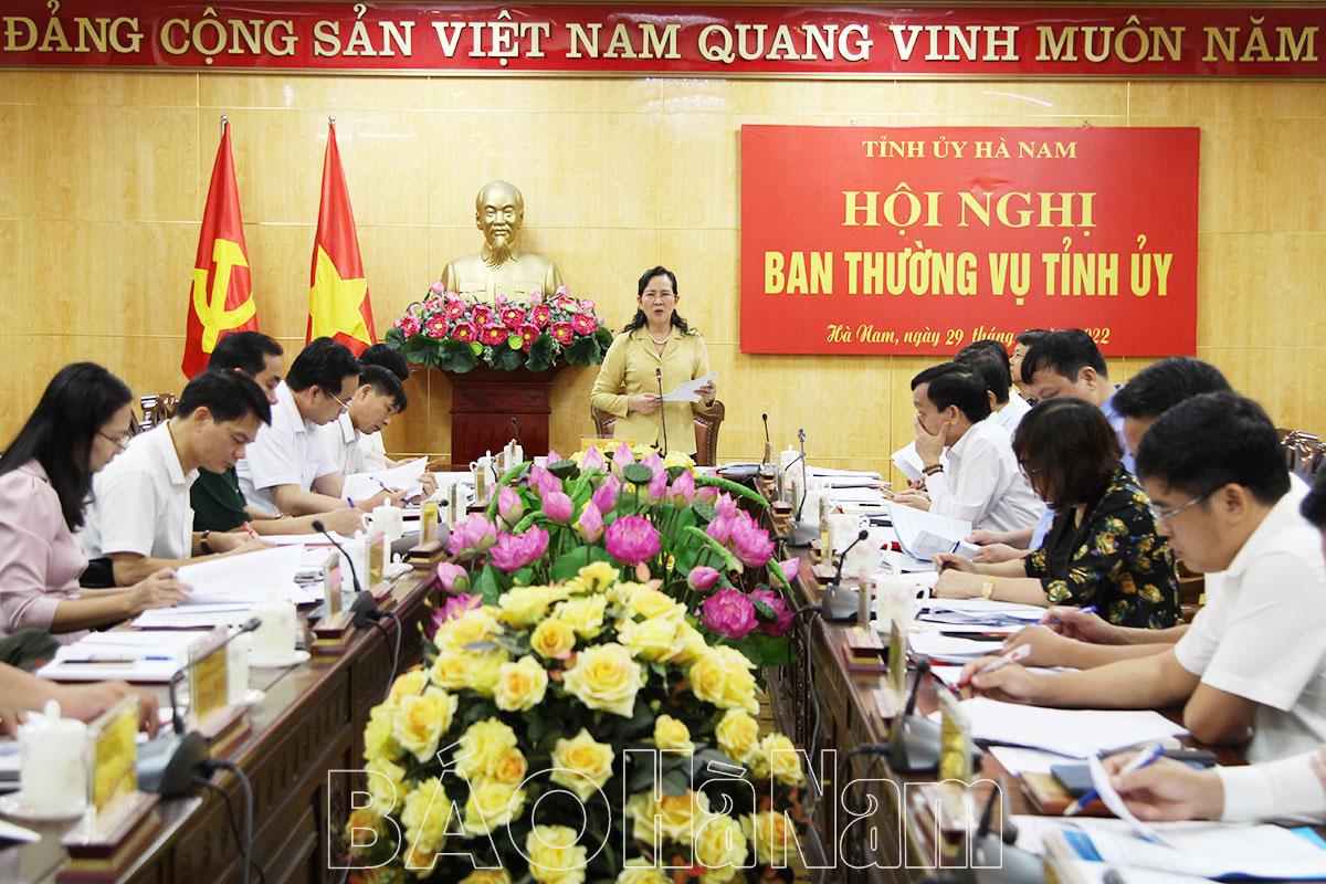 BTV Tỉnh ủy thảo luận cho ý kiến vào các chương trình hành động thực hiện các nghị quyết của BCH Trung ương, Bộ Chính trị