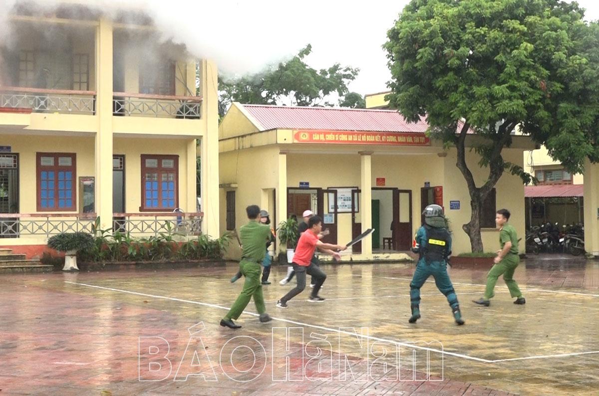 Lê Hồ tổ chức thành công diễn tập chiến đấu xã trong khu vực phòng thủ năm 2022