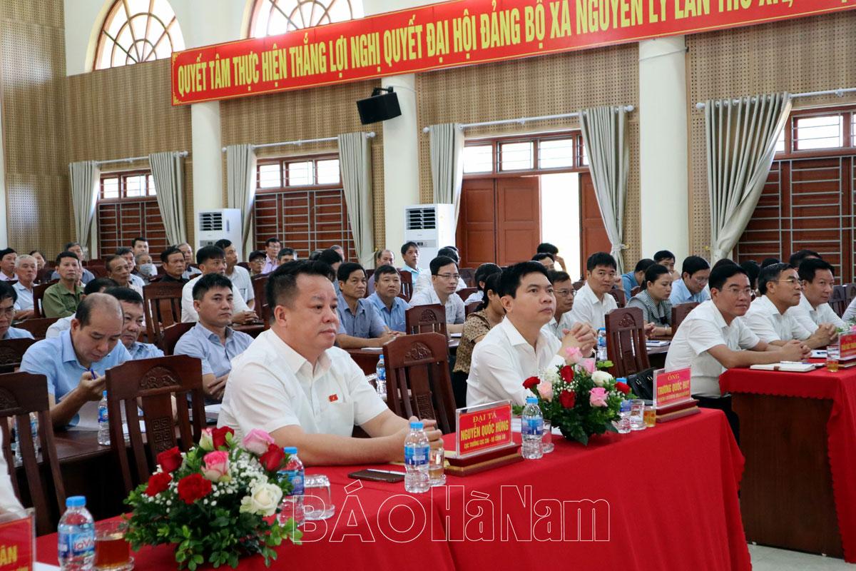 Đoàn đại biểu Quốc hội tỉnh tiếp xúc cử tri huyện Lý Nhân và huyện Thanh Liêm