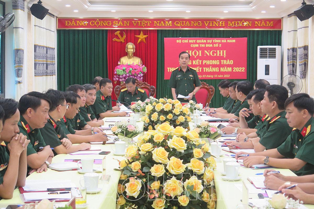 Cụm thi đua số 2 Bộ CHQS tỉnh tổng kết phong trào TĐQT năm 2022