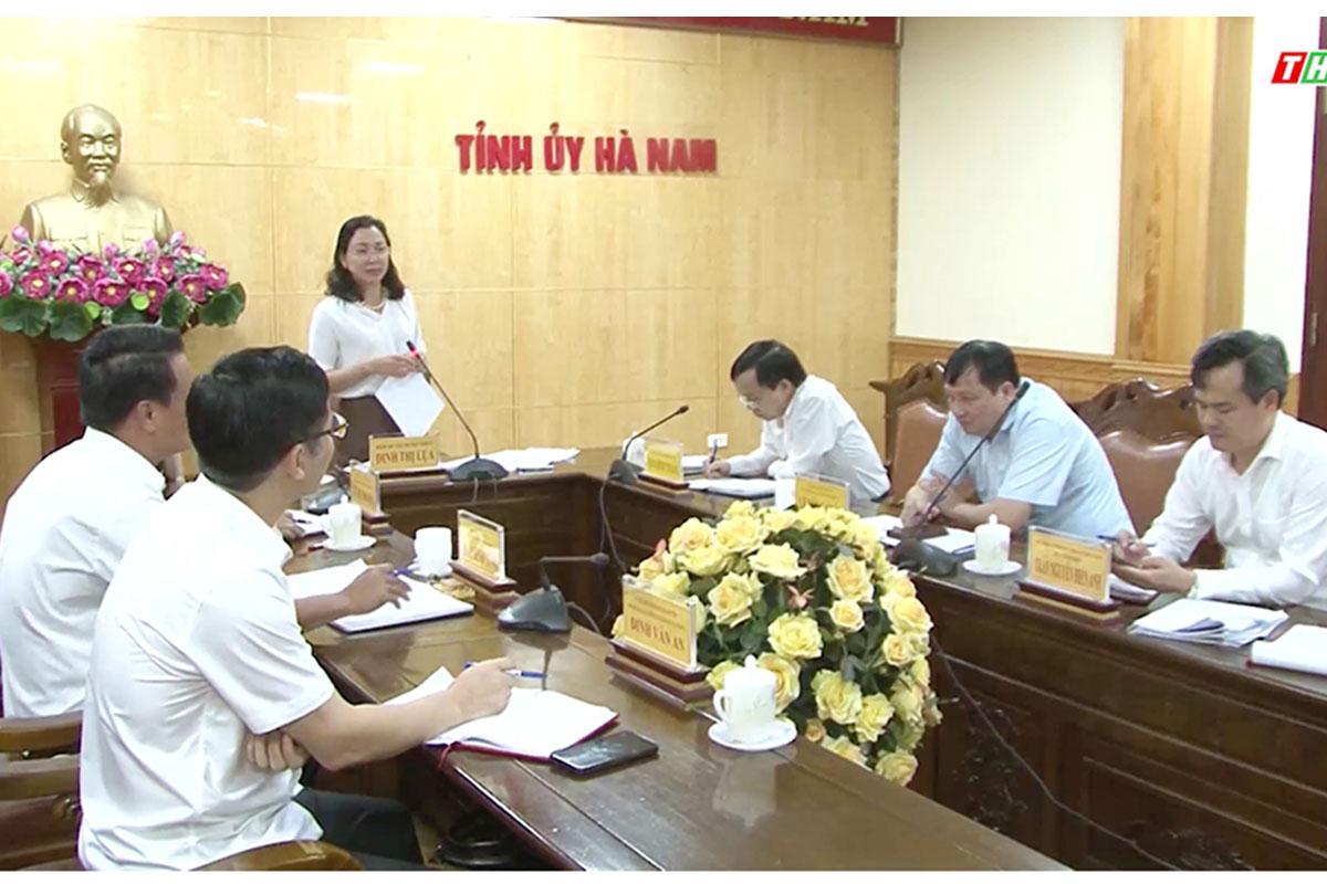 Thường trực Tỉnh ủy giao ban với lãnh đạo các Ban xây dựng Đảng của Tỉnh ủy