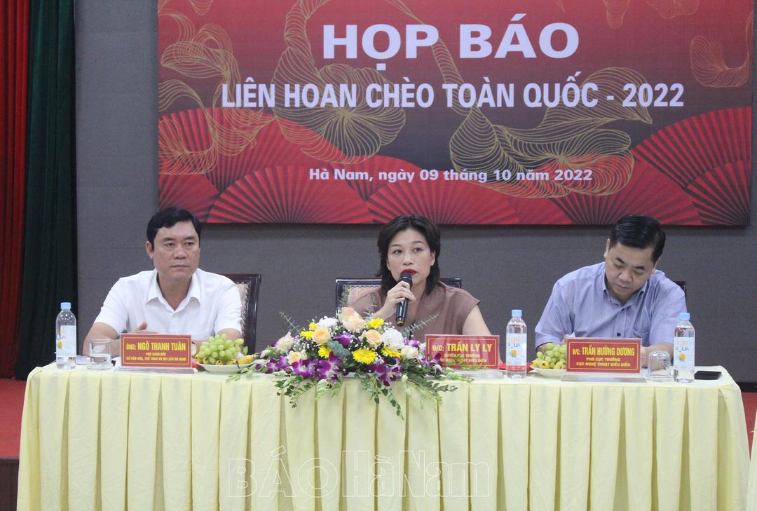 Họp báo Liên hoan Chèo toàn quốc 2022 tại Hà Nam