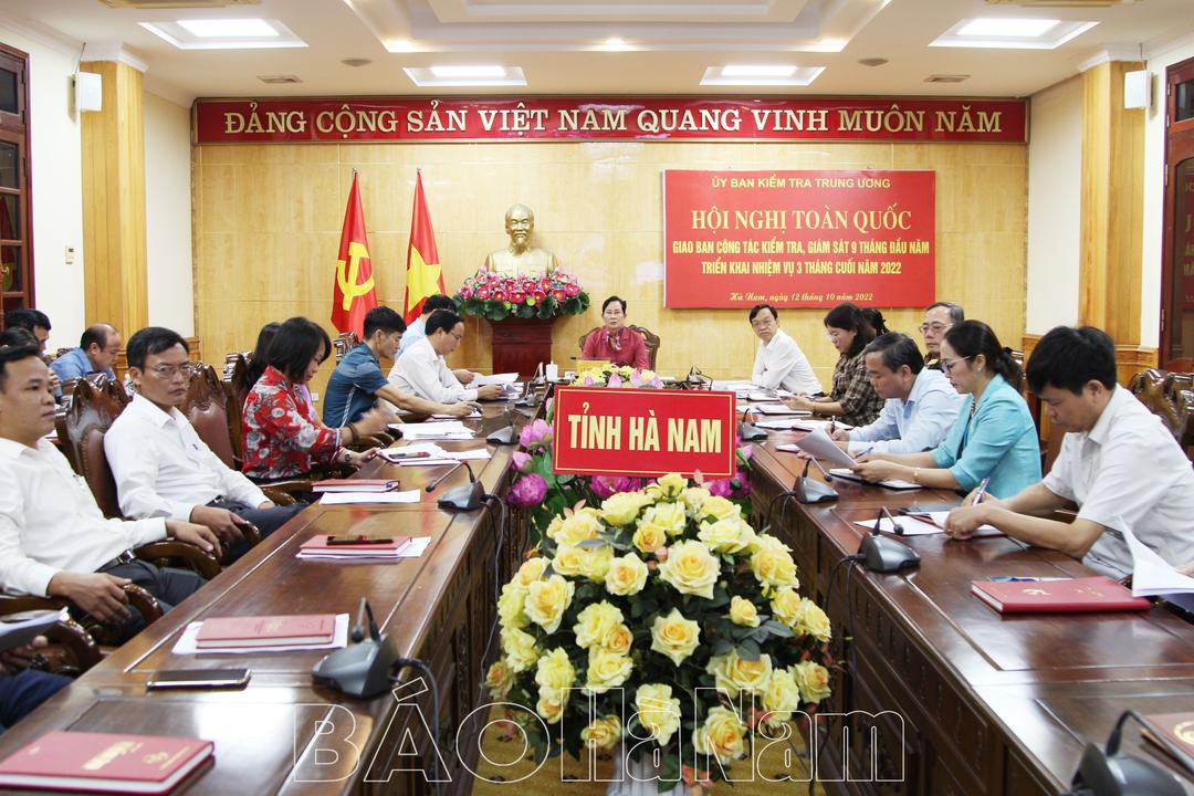 UBKT Trung ương giao ban trực tuyến triển khai nhiệm vụ công tác KTGS 3 tháng cuối năm