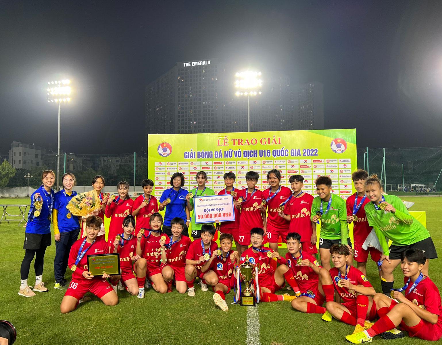 Giải Bóng đá nữ vô địch U16 quốc gia 2022: Phong Phú Hà Nam giành ngôi vô địch