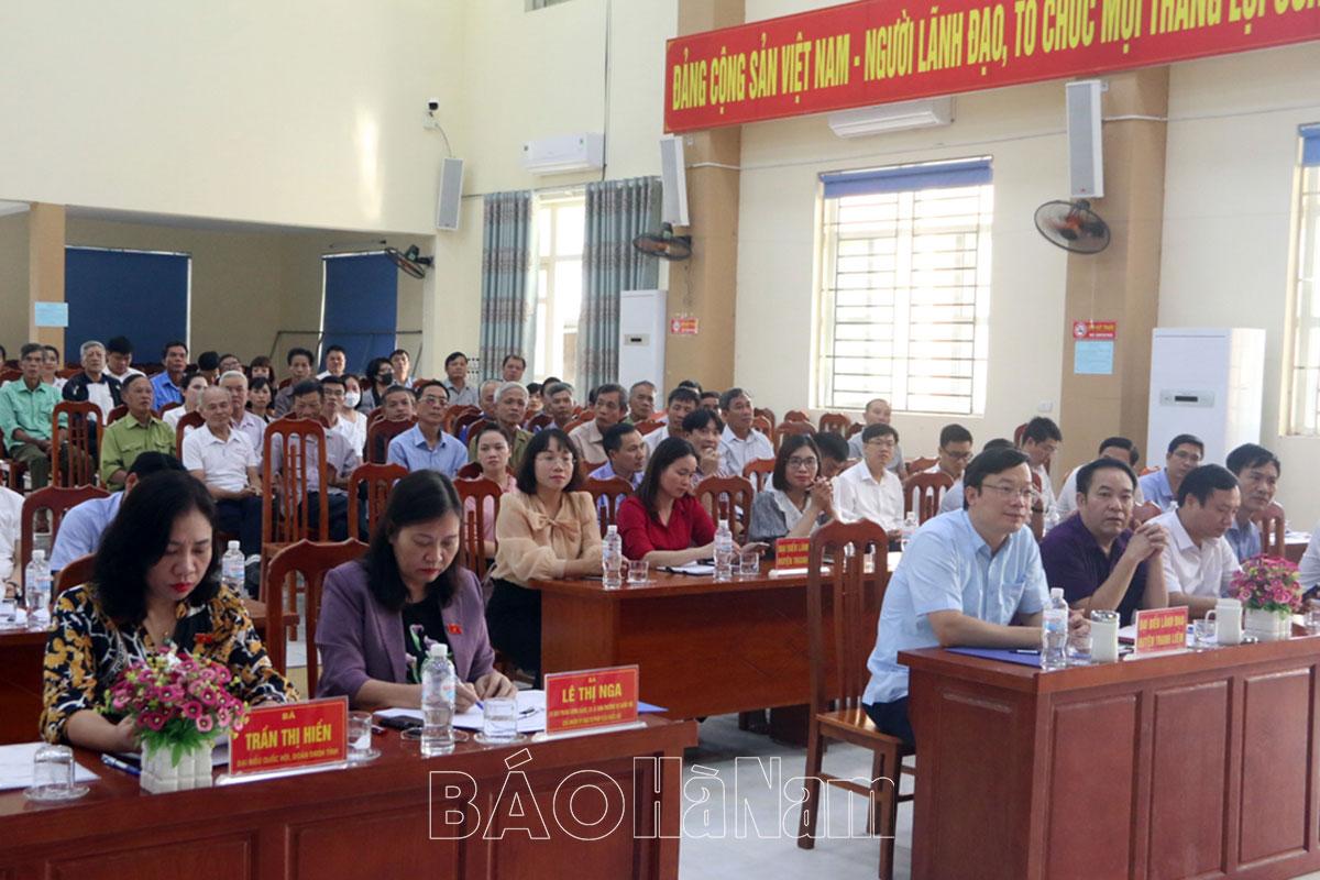 Đoàn đại biểu Quốc hội tỉnh tiếp tục chương trình tiếp xúc cử tri tại thị xã Duy Tiên, huyện Lý Nhân và Thanh Liêm