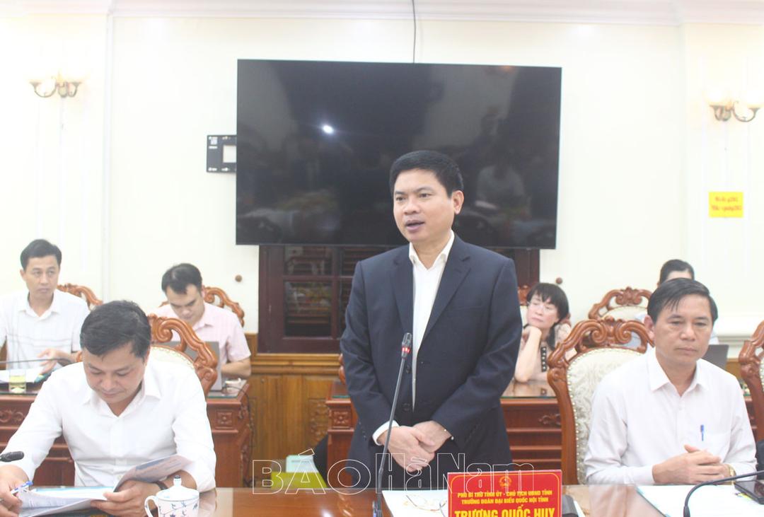 Đồng chí Chủ tịch UBND tỉnh Trương Quốc Huy tiếp và làm việc với Đoàn công tác của Ngân hàng Hợp tác quốc tế Nhật Bản