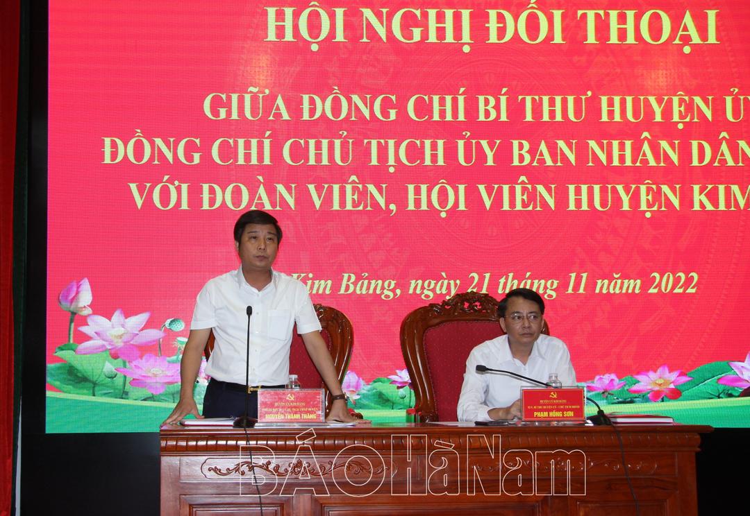 Lãnh đạo huyện Kim Bảng đối thoại với đoàn viên, hội viên năm 2022