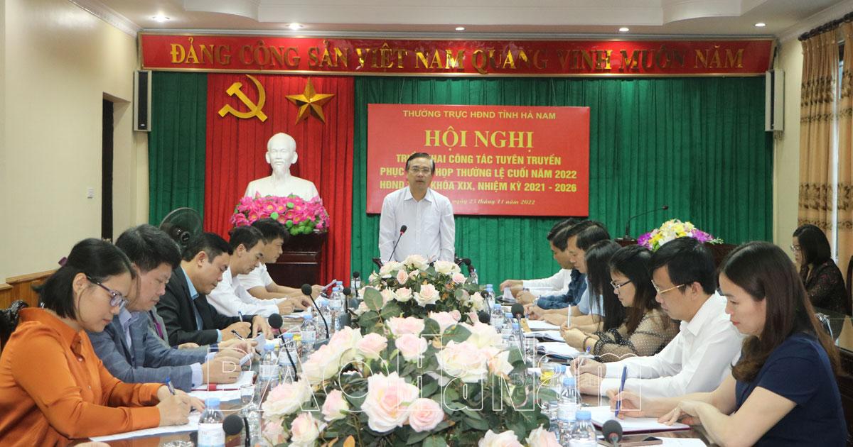 Triển khai công tác tuyên truyền phục vụ kỳ họp cuối năm 2022, HĐND tỉnh khóa XIX