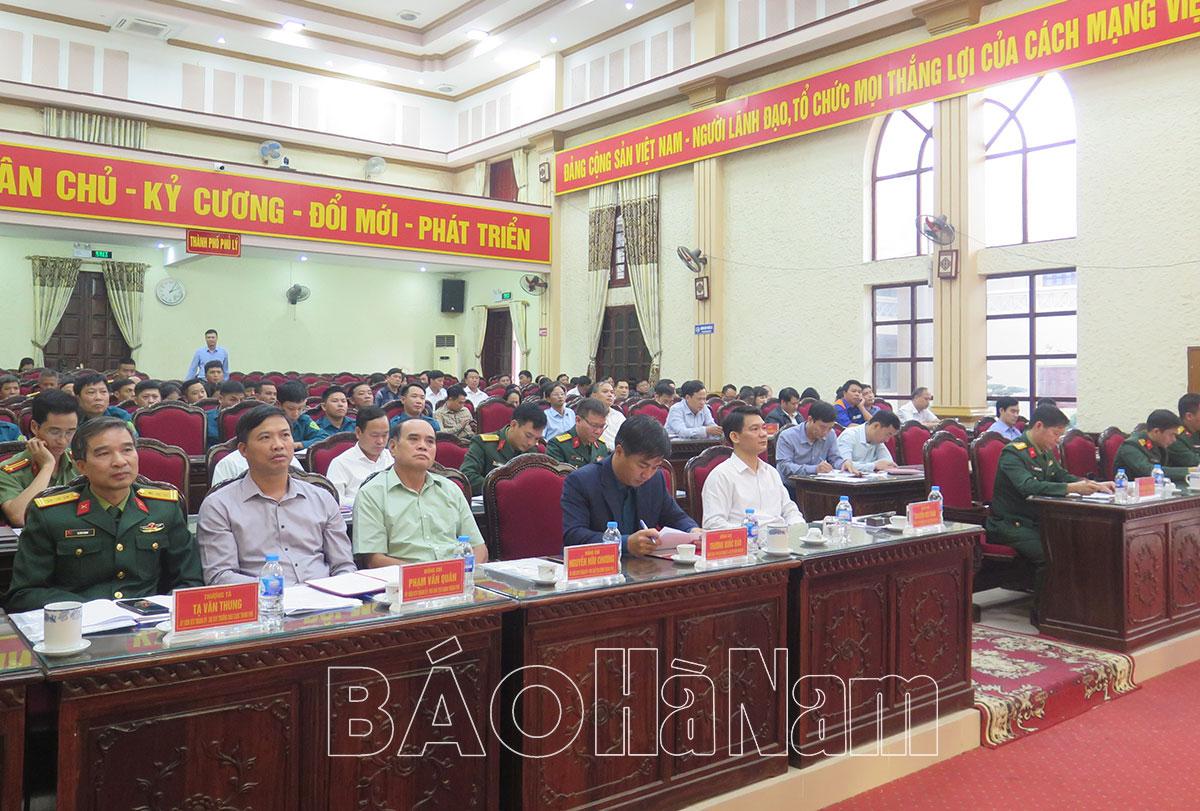 UBND thành phố Phủ Lý tổng kết công tác QP, QSĐP