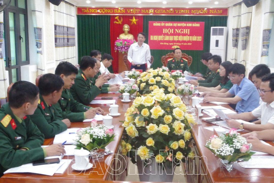 ĐUQS huyện Kim Bảng ra nghị quyết lãnh đạo thực hiện nhiệm vụ năm 2023