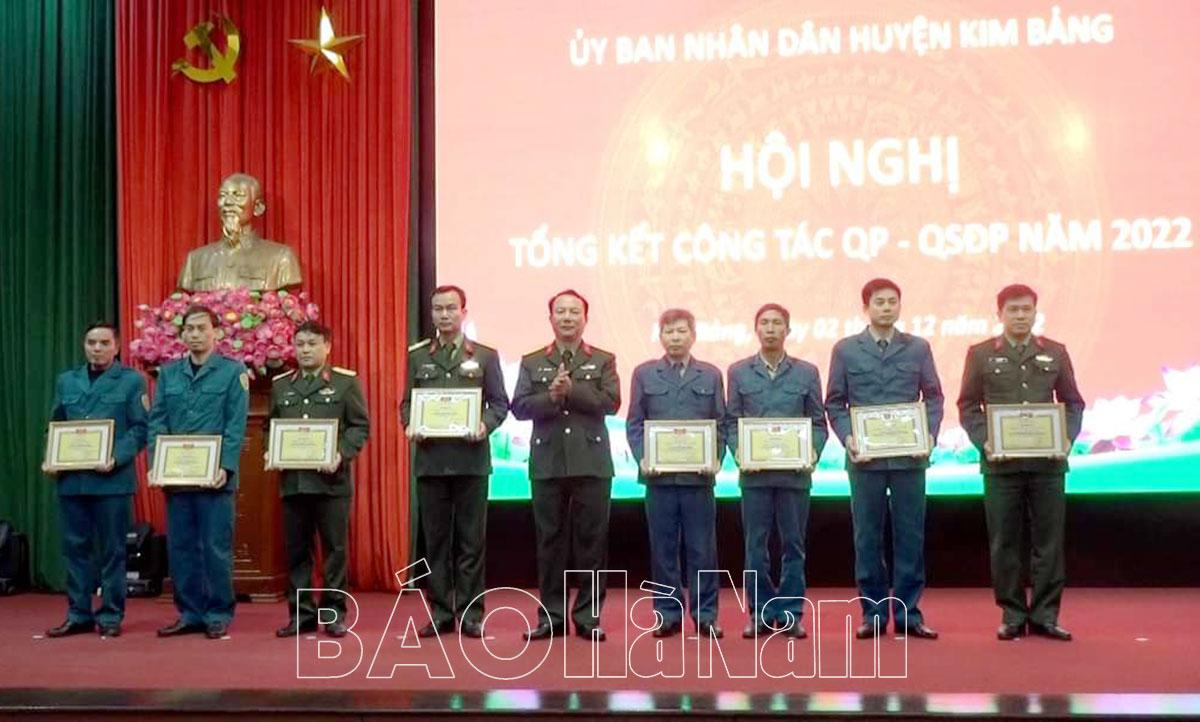 UBND huyện Kim Bảng tổng kết nhiệm vụ QP-QSĐP năm 2022
