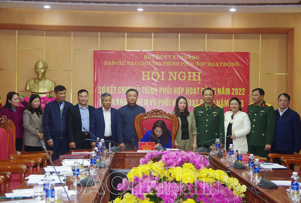 Kim Bảng sơ kết chương trình phối hợp hoạt động năm 2022
