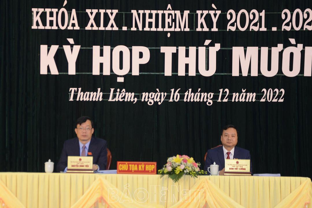 Kỳ họp thứ 10, HĐND huyện Thanh Liêm khóa XIX