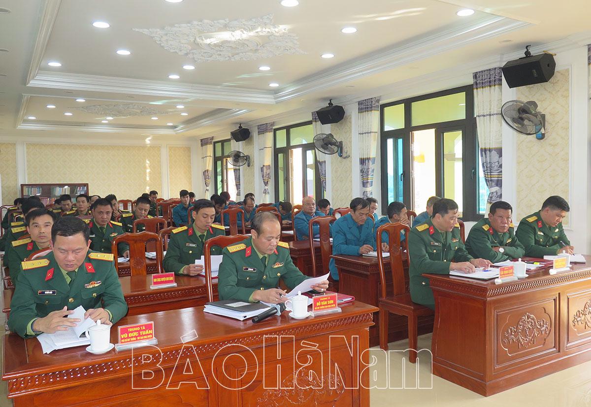 Ban CHQS huyện Kim Bảng tổng kết công tác huấn luyện