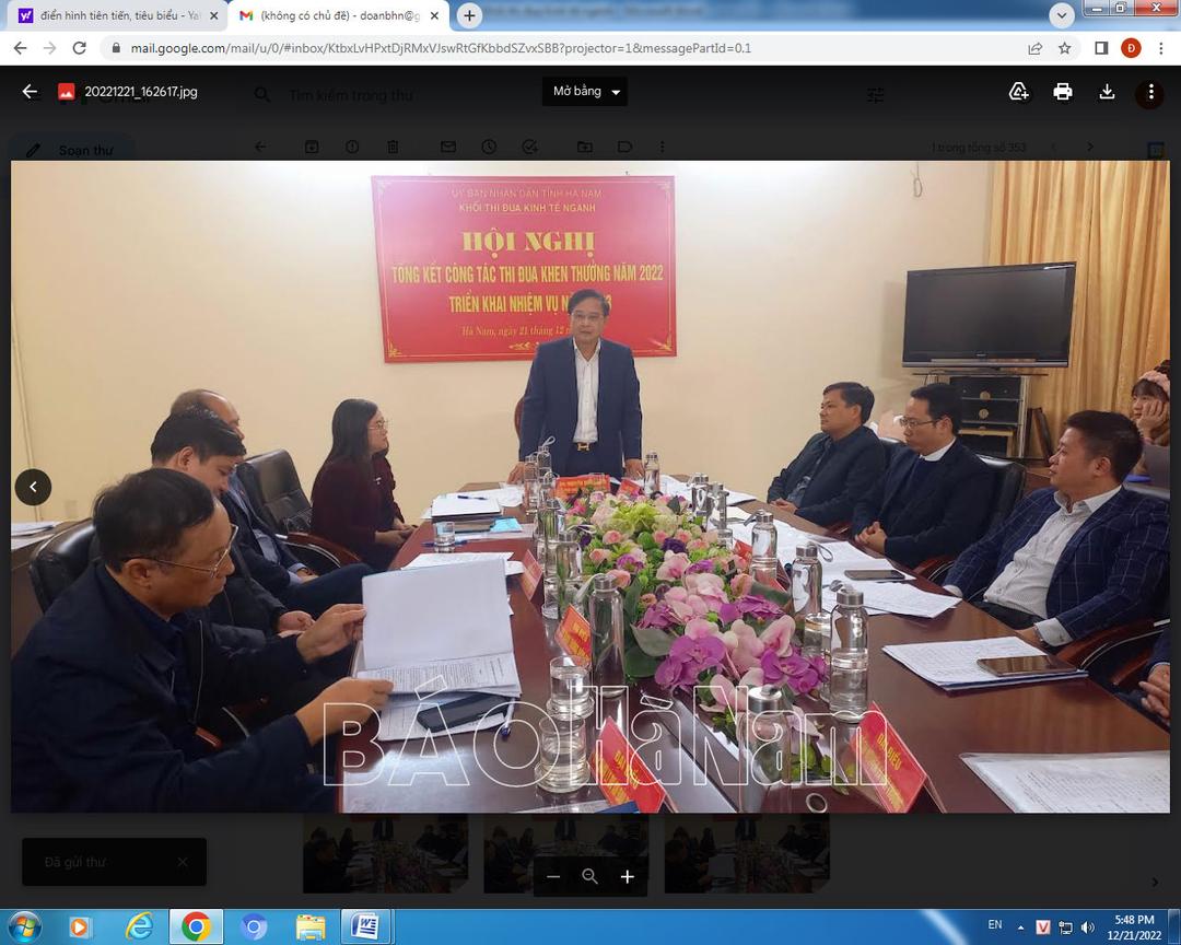 Khối thi đua Kinh tế ngành: Phấn đấu mỗi sở, ngành đều có nhân tố mới, điển hình tiên tiến