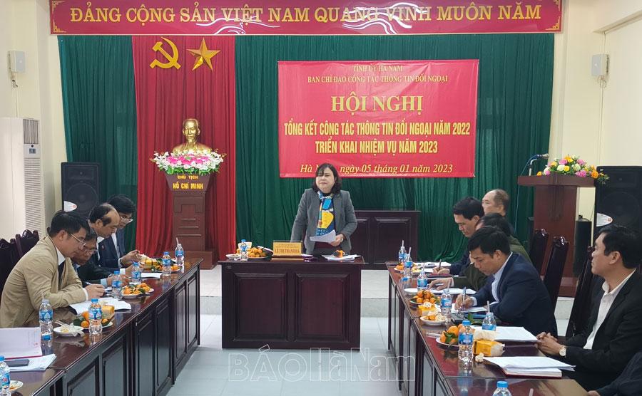 Ban chỉ đạo Công tác thông tin đối ngoại tỉnh triển khai nhiệm vụ năm 2023