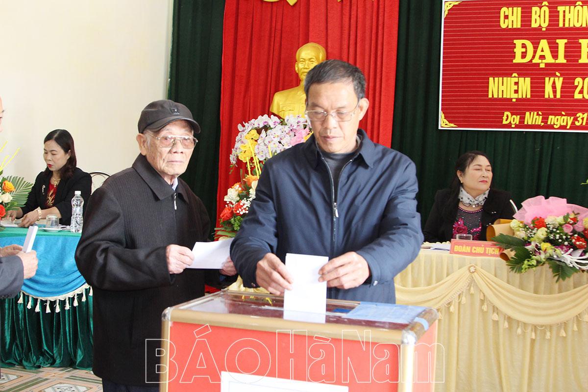 Đại hội chi bộ thôn Đọi Nhì, Đảng bộ xã Tiên Sơn, Duy Tiên