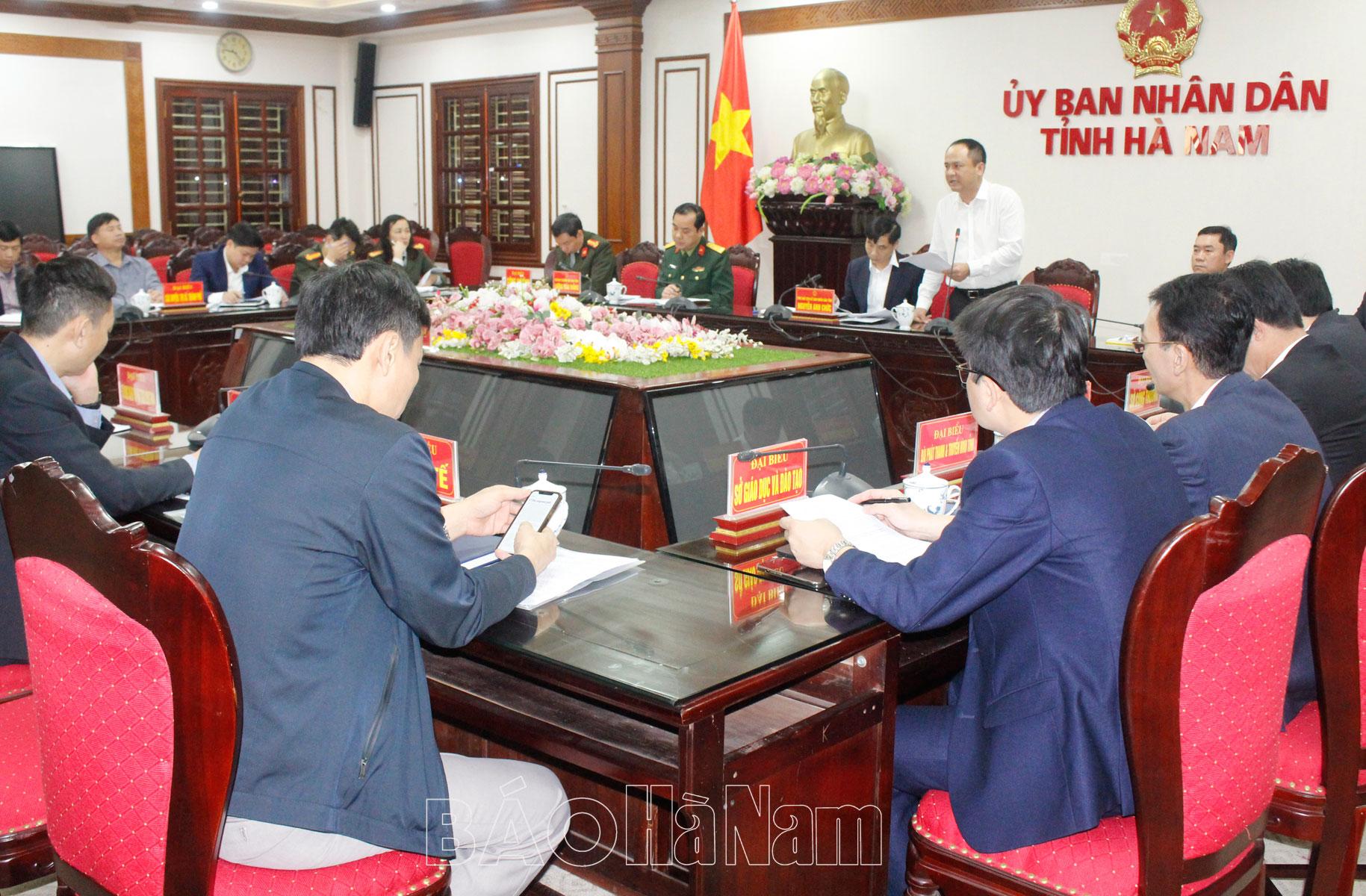 UBND tỉnh nghe báo cáo công tác tổ chức Tuần Văn hóa, Du lịch Hà Nam năm 2023