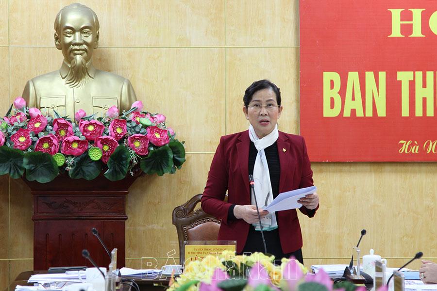 BTV Tỉnh ủy họp cho ý kiến, cho chủ trương các nội dung về KT-XH theo thẩm quyền