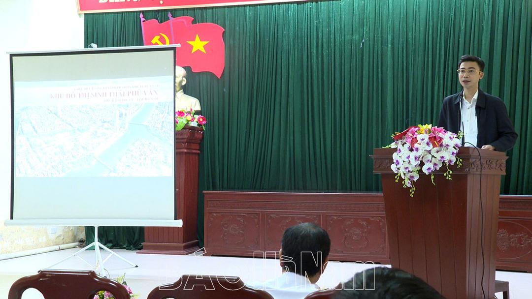 Phủ Lý tổ chức lấy ý kiến đối với đồ án quy hoạch phân khu Khu đô thị sinh thái Phù Vân