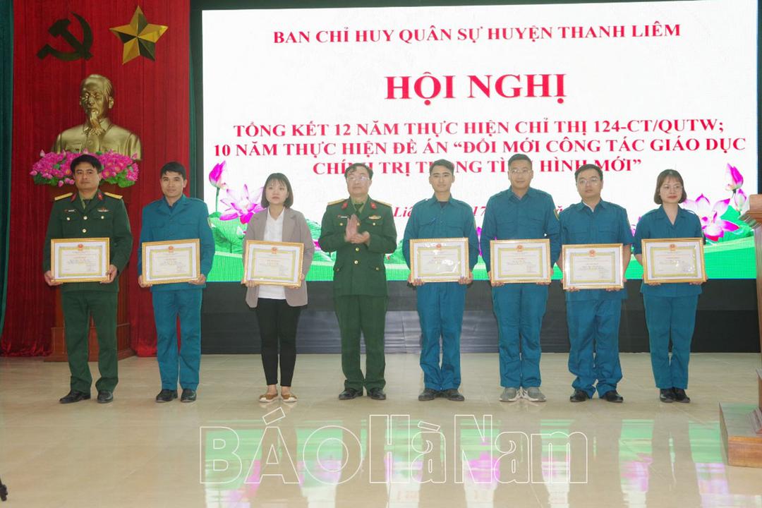 Ban CHQS huyện Thanh Liêm tổ chức hội thi cán bộ giảng dạy chính trị trong LLVT