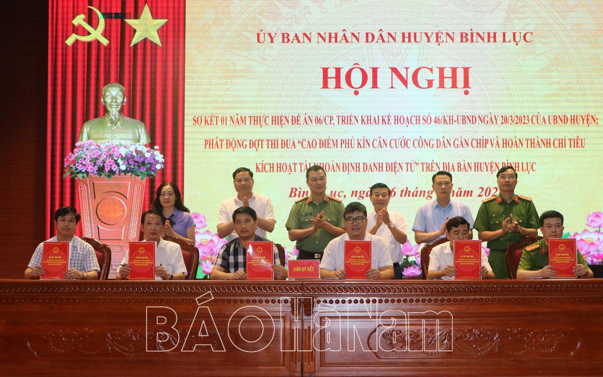 UBND huyện Bình Lục sơ kết 01 năm thực hiện Đề án 06