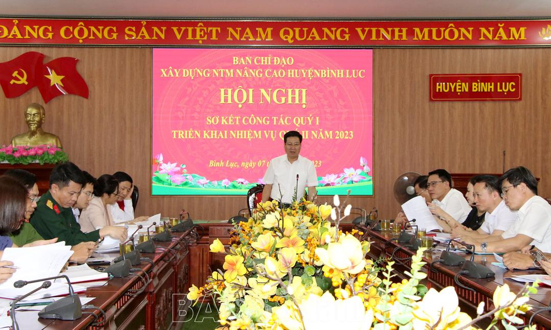 Bình Lục phấn đấu trong quý II có 2 xã đạt chuẩn NTM nâng cao