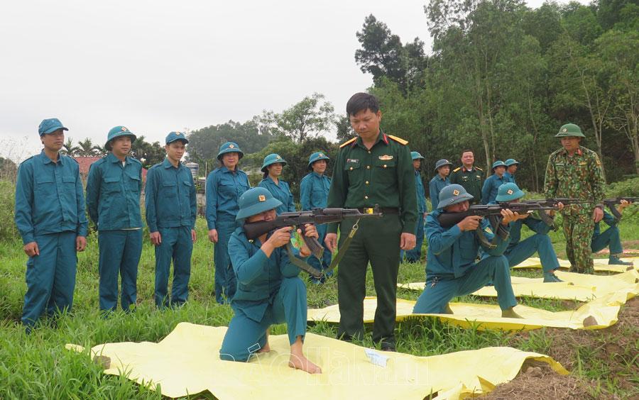 Lực lượng vũ trang huyện Thanh Liêm quyết tâm hoàn thành tốt nhiệm vụ huấn luyện