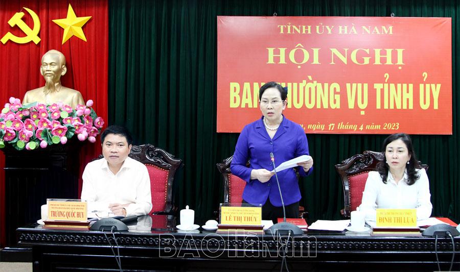 BTV Tỉnh ủy thảo luận, cho ý kiến, chủ trương các nội dung theo thẩm quyền