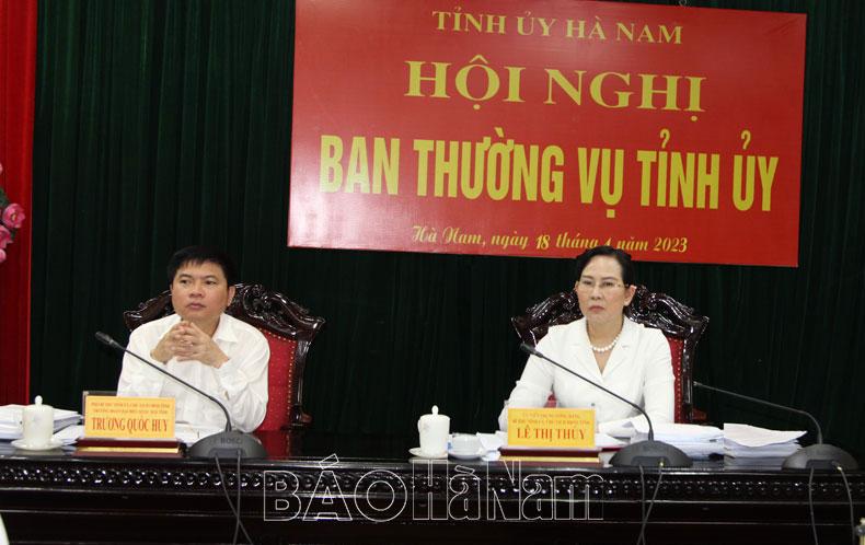 BTV Tỉnh ủy thảo luận, cho ý kiến một số nội dung về KT-XH và công tác cán bộ