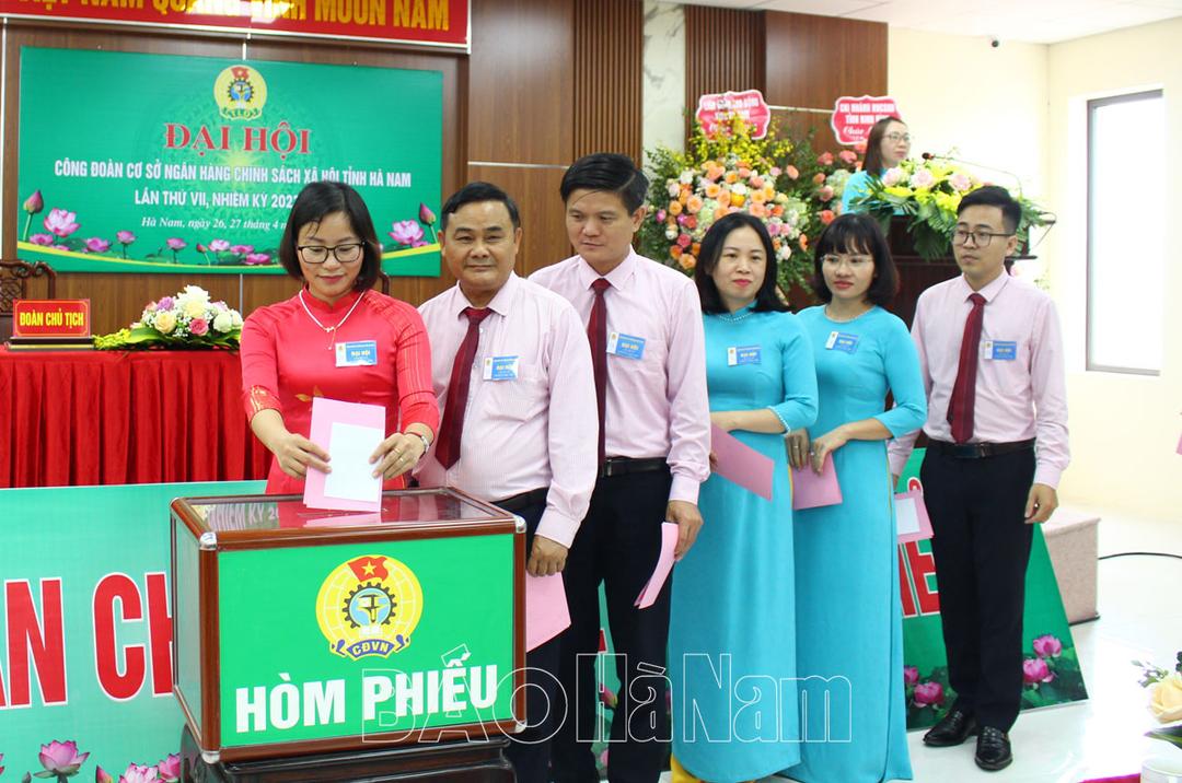 Đại hội CĐCS Ngân hàng Chính sách xã hội tỉnh Hà Nam nhiệm kỳ 2023-2028