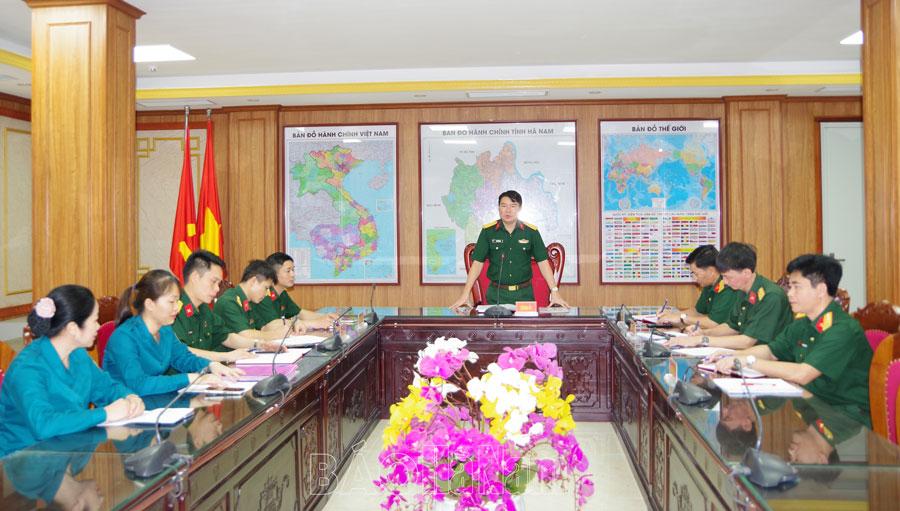 Bộ CHQS tỉnh gặp mặt động viên Đội tuyển tham gia Hội thi cán bộ giảng dạy chính trị tại Quân khu 3