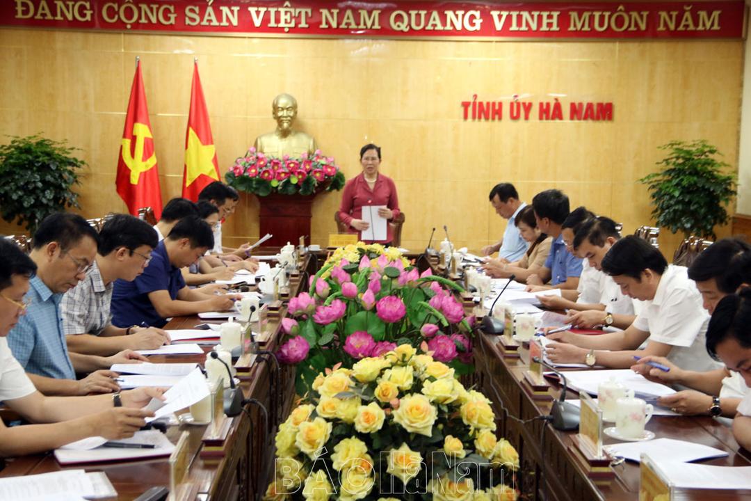 Ban Chỉ đạo 332 tỉnh đôn đốc đẩy nhanh tiến độ thực hiện các dự án đầu tư trên địa bàn