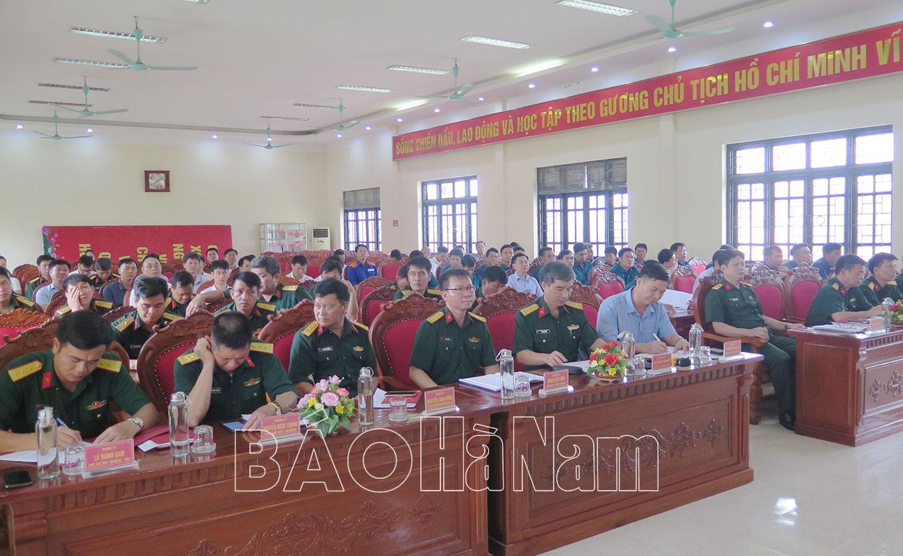 Ban CHQS thành phố Phủ Lý sơ kết nhiệm vụ 6 tháng đầu năm