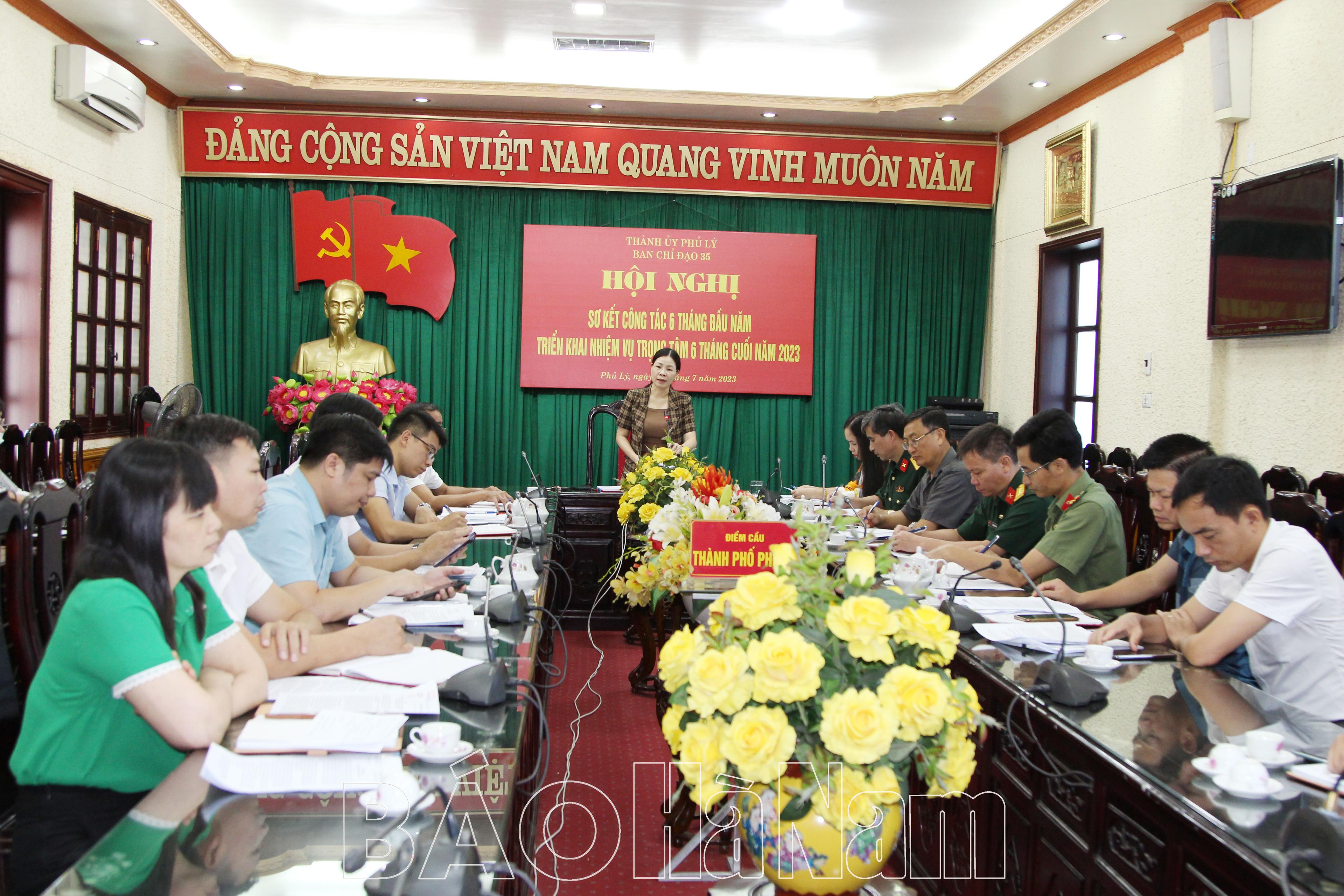 BCĐ 35 thành phố Phủ Lý triển khai nhiệm vụ công tác 6 tháng cuối năm