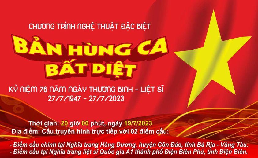 Cầu Truyền hình trực tiếp Chương trình nghệ thuật “Bản hùng ca bất diệt”