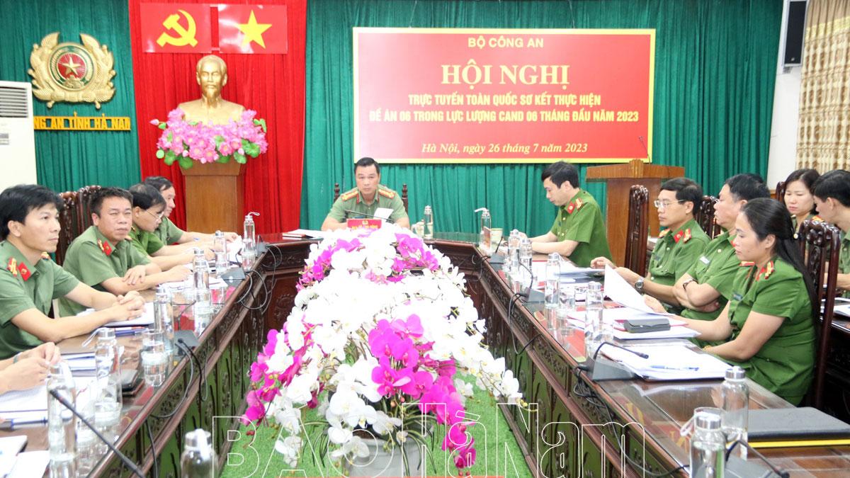 Hội nghị trực tuyến toàn quốc sơ kết thực hiện Đề án 06 trong lực lượng Công an nhân dân 6 tháng đầu năm