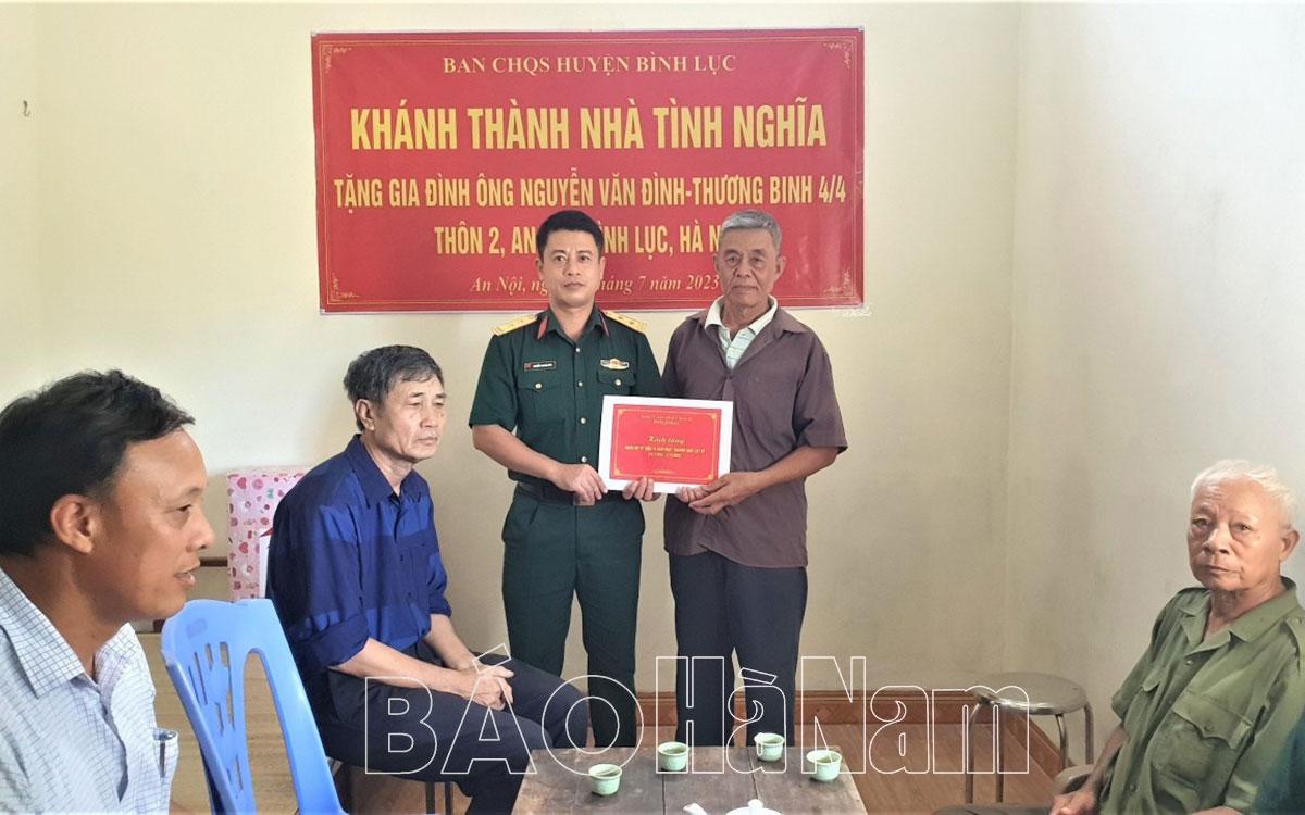 Ban CHQS huyện Bình Lục tri ân đối tượng chính sách trên địa bàn