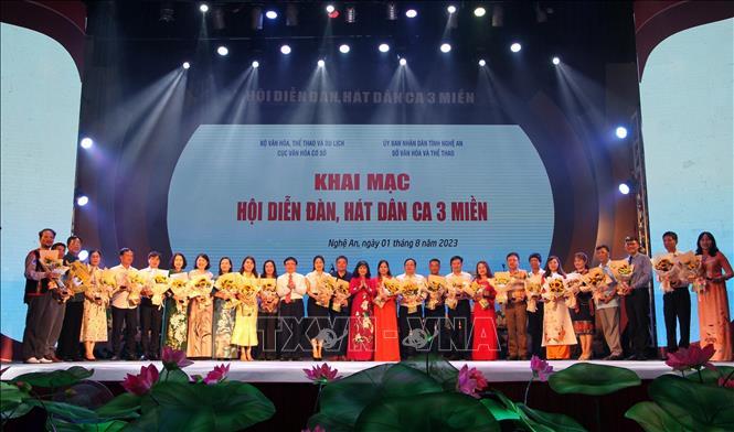 Khai mạc Hội diễn Đàn, Hát dân ca 3 miền toàn quốc năm 2023