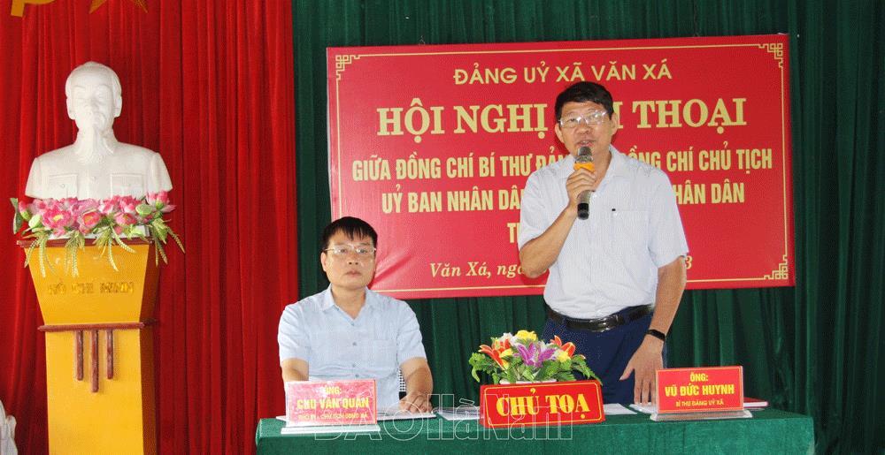 Văn Xá đối thoại giữa người đứng đầu cấp ủy, chính quyền với cán bộ, nhân dân