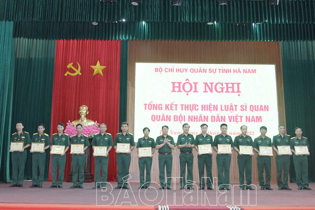 Bộ CHQS tỉnh tổng kết thực hiện Luật Sĩ quan Quân đội nhân dân Việt Nam