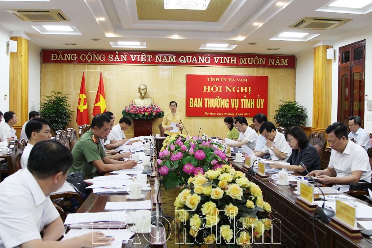 BTV Tỉnh ủy thảo luận, đánh giá kết quả công tác 9 tháng đầu năm