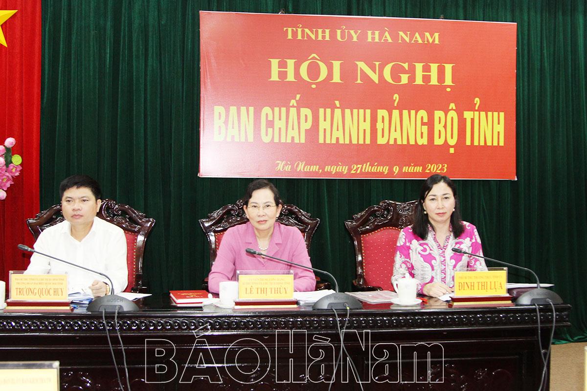 Ban Chấp hành Đảng bộ tỉnh đánh giá tình hình thực hiện nhiệm vụ công tác 9 tháng đầu năm