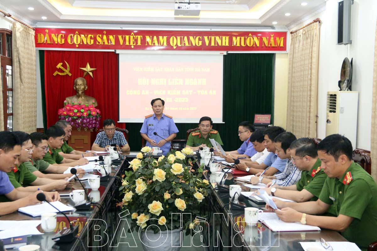 Ba ngành làm án triển khai công tác phối hợp hoạt động tố tụng hình sự quý IV/2023