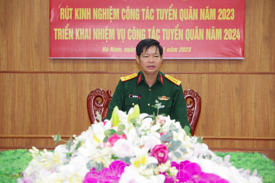 Bộ Chỉ huy Quân sự tỉnh triển khai  công tác tuyển quân năm 2024
