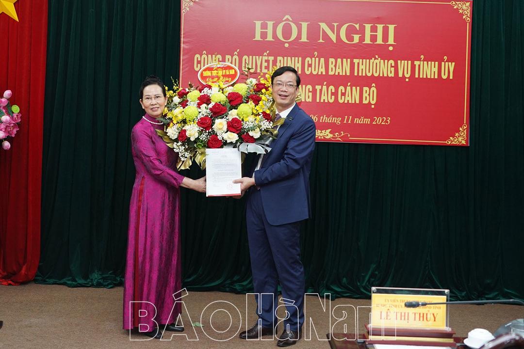 Bí thư Huyện ủy Thanh Liêm Nguyễn Minh Tiến được điều động, bổ nhiệm giữ chức Trưởng Ban Dân vận Tỉnh ủy