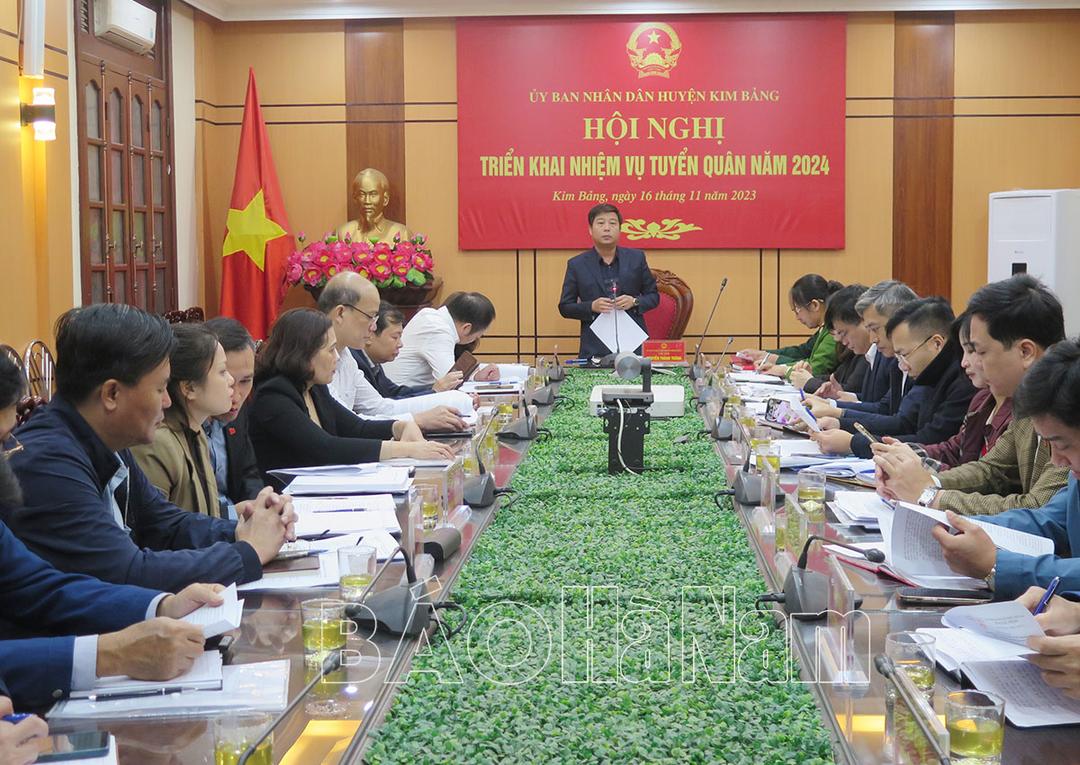 Kim Bảng triển khai nhiệm vụ tuyển quân năm 2024