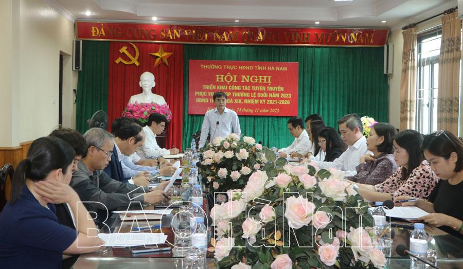 Triển khai công tác tuyên truyền phục vụ kỳ họp thường lệ cuối năm HĐND tỉnh